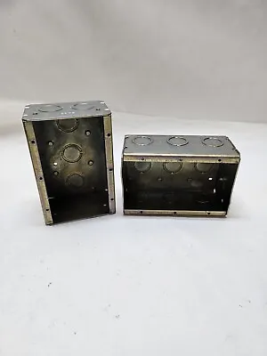 RACO 692 3-Gang Masonry Box  2-1/2  Deep Electrical Metal Box (Lot Of 2) • $30