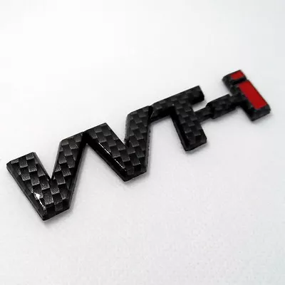 Car Badge VVTI VVT-I Red I Carbon Fiber 9.5cm ABS  Side Emblem Sticker • $6.98