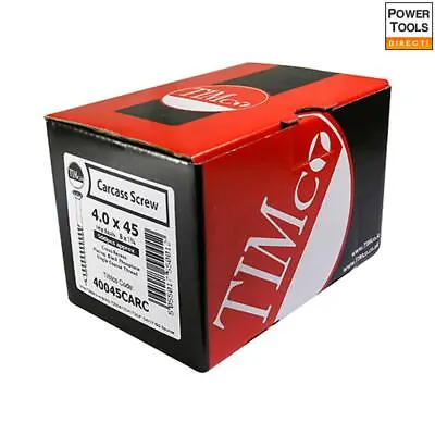 £7.24 • Buy TIMco Carcass Screw PZ2 CSK - Black 4.0 X 33 Box 500