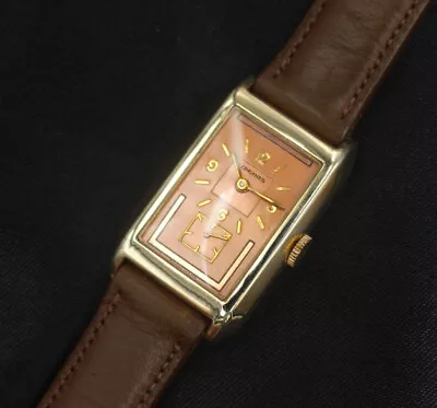 1940’s Longines Dr’s Doctors 2 Tone Rose Dual Dial   Men's Vintage Deco Watch • $58