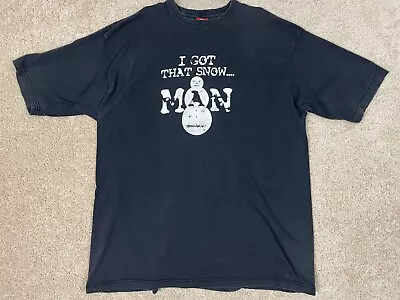 Vintage Jordan Craig T-Shirt Mens 5XL I Got That Snowman Graphic Print Black • $20