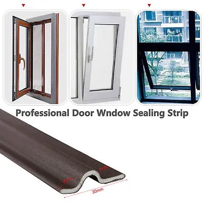 Door Tape Weather Foam Door Window Stop Draught Excluder Sealer Strip Insulation • £5.68