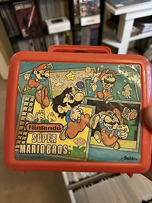 Vintage Aladdin 1988 Nintendo Super Mario Bros Lunchbox & Thermos • $10