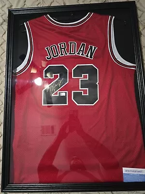 Michael Jordan Bulls Signed Autographed NBA Dry-Fit Red-Black Jersey W/COA • $700