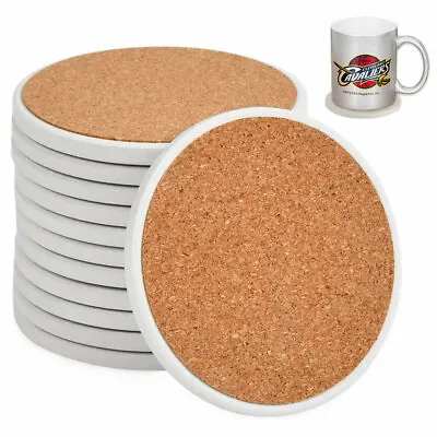 USA 144pcs Sublimation Blanks 4.25'' Round Ceramic Tiles Coasters With Cork Pads • $138.99