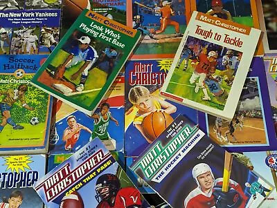 Lot Of 10 Paperback Matt Christopher Sports Books Random Mix Baseball Football • $18.95