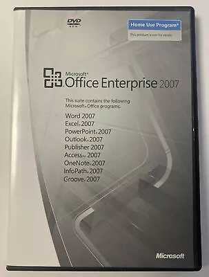 Microsoft Office Enterprise 2007 (Home Use) W/Key (Word PowerPoint Excel Etc) • $19.99