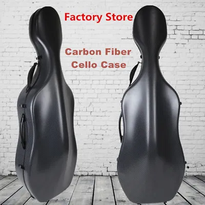 Liyin Cello Case 3/4 Cello Case Carbon Fiber Cello Hard Case-Black#001 • $304.50