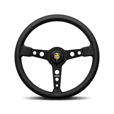MOMO Prototipo Steering Wheel - Top Quality Black Leather & Black Spokes - 370mm • $354.83