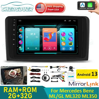 CarPlay Android 13 Car Stereo For 2005-2011 Mercedes Benz ML Radio GPS Navi WiFi • $147.25