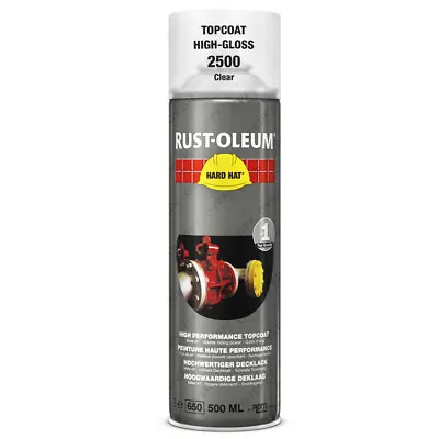 £14.29 • Buy Rust-Oleum Hard Hat Aerosol Spray Paint Satin Gloss Matt 500ml Red Black White