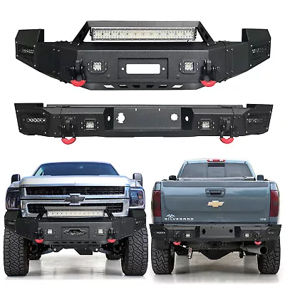 Vijay Front & Rear Bumper With LED Light For 2007-2010 Chevy Silverado 2500/3500 • $769.99