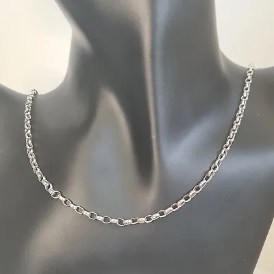 Sterling Silver 925 Rolo Necklace 48.5cm/19  7.9 Grams Excellent Condition  • £18.99