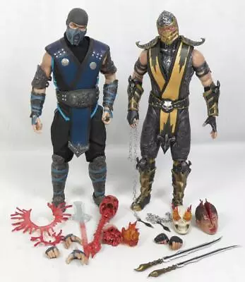 Lot (2) 1/6 Mortal Kombat Worldbox Subzero Scorpion Figures Loose W/Accessories • $102.50