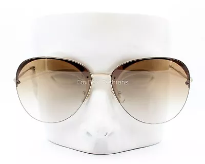 Miu Miu SMU 53P ZVN-3A2 Semi Rimless Sunglasses Polished Gold W/case  • $125