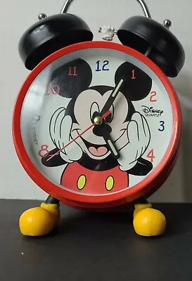 Disney Mickey Mouse Jumbo Twin Bell Alarm Clock Pre-owned Condition  • $8.99