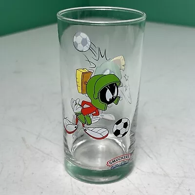 Marvin The Martian Soccer Smucker's Jelly Glass 1998 Looney Tunes 5” Tall • $19.99