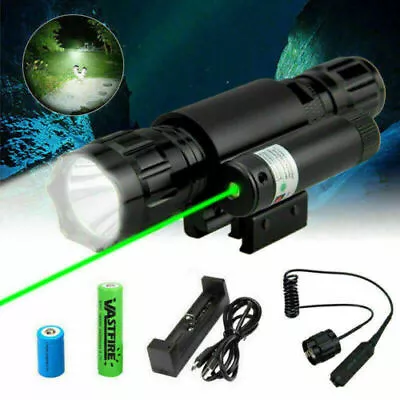 8000Lumen LED Flashlight Red Green Dot Laser Sight Torch For Airsoft Rail Pistol • $15.99