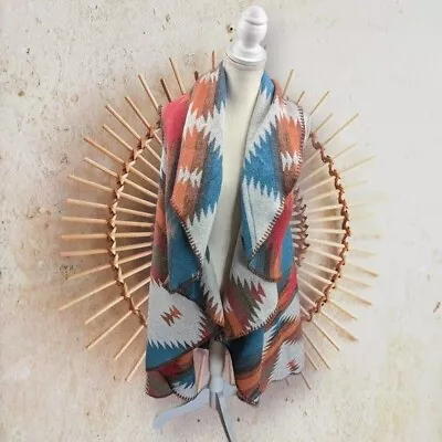 Southwestern Aztec Tribal Print Jacket Cardigan Vest One Size • $45