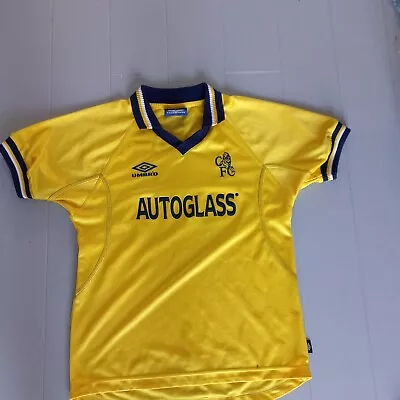 Chelsea Football Club Home Retro Shirt 1999/2001 'Autoglass' Medium Good Con • £60