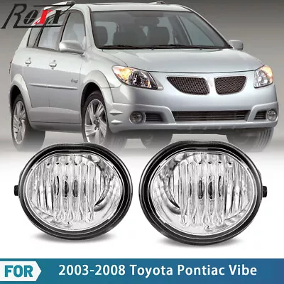 For 2003-2008 Toyota Pontiac Vibe Clear Lens Pair Bumper Fog Lights Front Lamps • $52.99