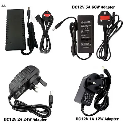 AC-DC 12V 1-10A Power Supply Adapter Charger Transformer For 3528/5050 LED Strip • £6.99