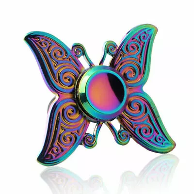 3D Rainbow Lovely Butterfly Fidget Spinner Finger Hand Focus ADHD Anti Stress  • £3.49