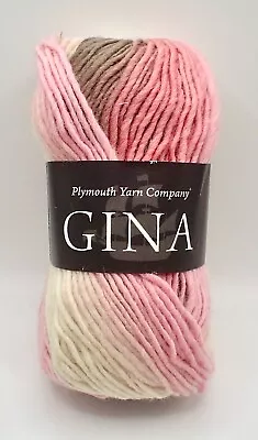 Plymouth GINA Yarn #24 RICH MULTI COLOR Worsted Wool SELF STRIPING 50 Grams • $13.99