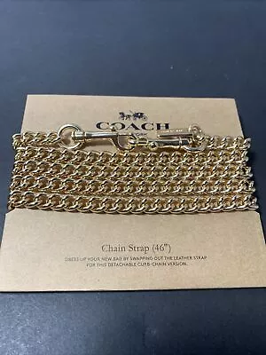  COACH Shoulder Crossbody Chain Strap 46  Metal Gold Tone F31126 New • $78.77