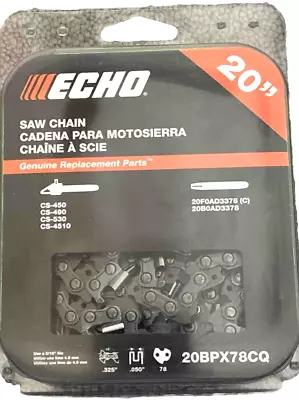 NEW SEALED ECHO 20 Inch Saw Chain 20BPX78CQ For Chainsaw CS-450 4905304510 • $22.99