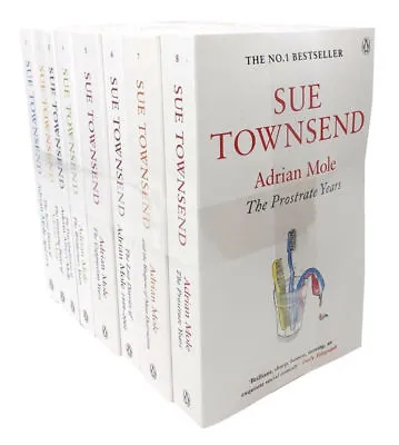£19.75 • Buy Adrian Mole Classics Collection Sue Townsend Series 8 Books Set Growing Pain NEW
