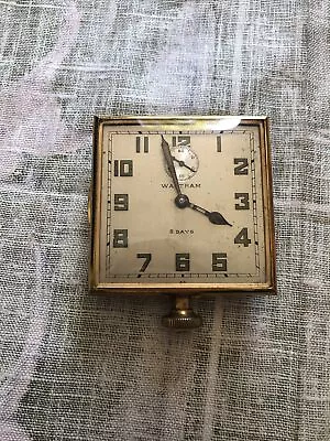 £324.52 • Buy Antique Waltham 8 Days Gold Toned Pocket Watch Travel Clock