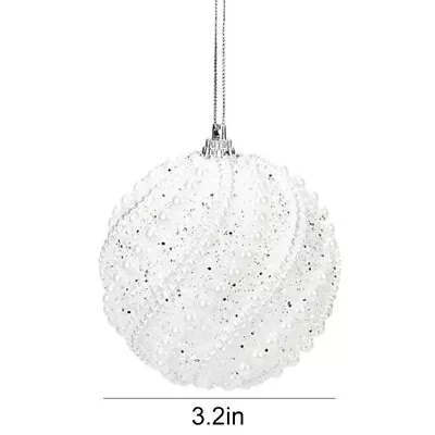 1Pc 8cm Christmas Decoration Pearl Baubles Xmas Tree Ball Party Wedding Ornament • $9.49