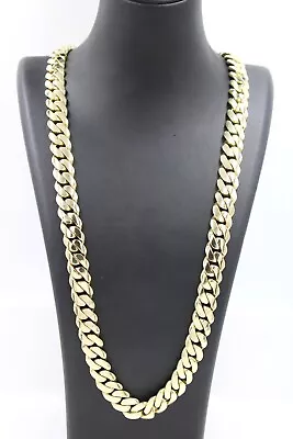 Mens New 10K Yellow Gold 12.5mm Solid Miami Cuban Link Necklace Chain 26  225.3g • $15999.04