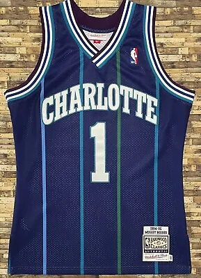 Authentic Mitchell & Ness NBA Charlotte Hornets Muggsy Bogues Basketball Jersey • $329.99