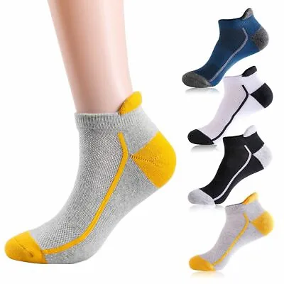$5.57 • Buy 1-4pairs Mens Bamboo Ankle Socks With Heel Tab Low Cut Thin Athletic Performance