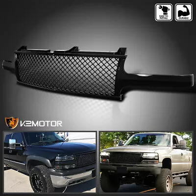 Fits 1999-2002 Chevy Silverado 1500 2000-2006 Tahoe Suburban Black Mesh Grille • $89.38