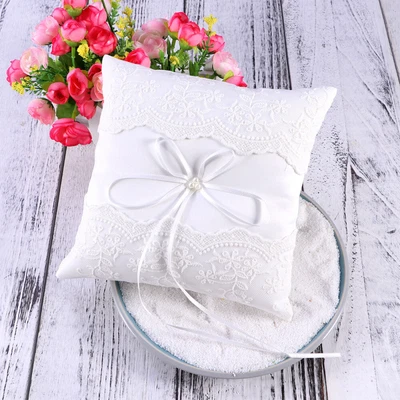 Lace Ring Pillow Wedding Ring Bearer Pillow Ring Cushion Wedding • £11.57