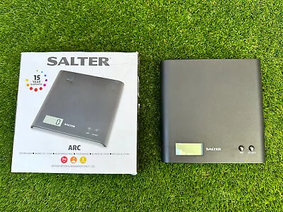 Salter Digital Kitchen Scales ARC Compact & Precise LCD Weighing Scale 3kg Black • £14