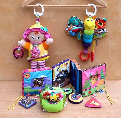 Lamaze Clip On Pram Toys Bundle Emily Firefly Activity Puzzle Butterfly Apple • £9.99