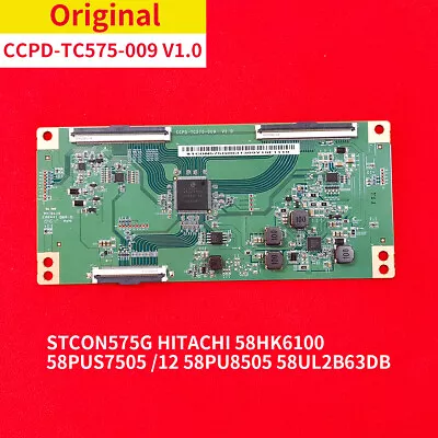 T-CON LVDS BOARD CCPD-TC575-009 V1.0 HITACHI 58HK6100UA STCON575G Tcon Board NEW • $27.20