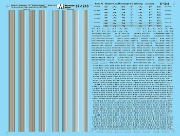 $12.95 • Buy Microscale HO Scale Decals: Santa Fe Passenger Car  Shadow Stripes , For Smoo...