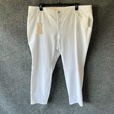 Vince Camuto Jeans Womens 24W White Denim Pants Mid Rise Skinny 46x30 • $5.60