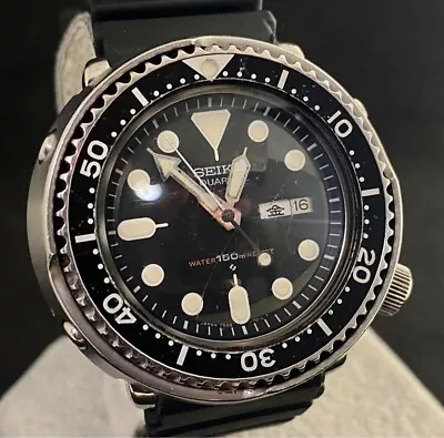 SEIKO 7549-7010 Vintage Diver Quartz Tuna Analog Men's Watch From Japan • $626.24
