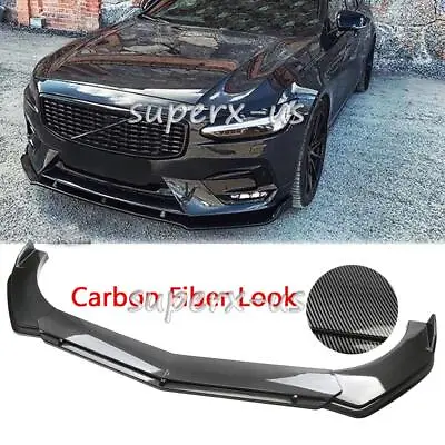 For Volvo V40 V50 V60 V70 V90 Carbon Fiber Front Bumper Lip Spoiler Splitter Kit • $62.99