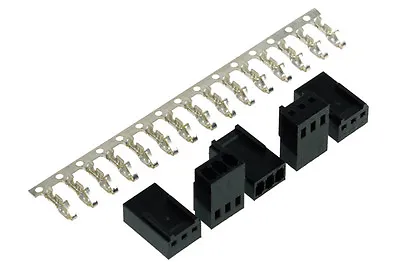 10 X FEMALE 3 PIN FAN POWER CONNECTOR (Molex #2510) With Pins X 30 ROHS BLACLK • £4.99