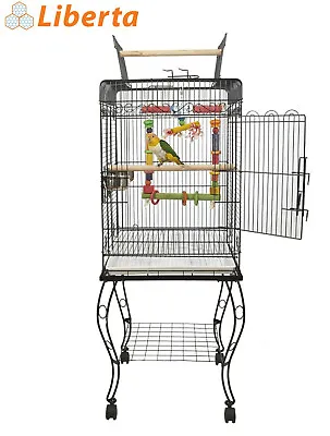 Liberta Gama 2 Grey Small Parrot Parakeet Cage Detachable Stand W/castors 705 • £109.99