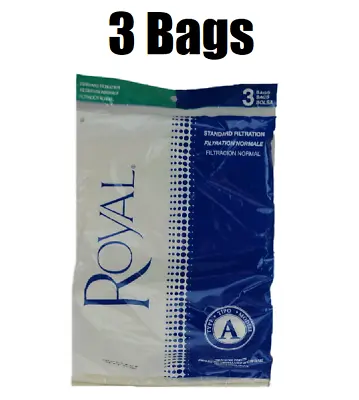 (3) Royal 3088147001 Type A Upright Vacuum Cleaner Paper Bags Fit Royal Uprights • $9.91