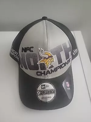 Minnesota Vikings NFC North Champions New Era 9Forty Adjustable Cap • $16