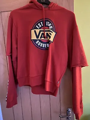 Vans Rubber Co Cropped Hoodie XL Double Layered Sleeve • £19